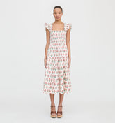 Couturebud The Ellie Nap Dress - Poppy Block Print