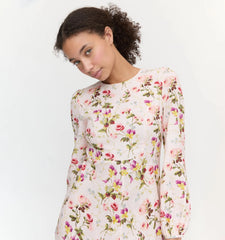Couturebud The Nadia Dress - Pink Bluebonnet
