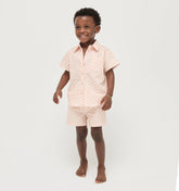 Couturebud The Tiny Leo Short - Coral Baroque Shell Cotton Sateen