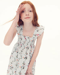 Couturebud The Tiny Ellie Nap Dress - Pond Floral Poplin