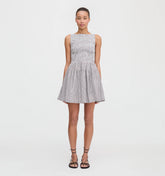 CouturebudThe Cosima Mini Nap Dress - Chocolate Gingham