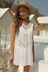 Openwork Sleeveless Cover-Up Dress