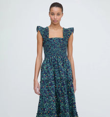Couturebud The Ellie Nap Dress - Midnight Garden Poplin
