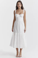 Elia White Broderie Anglaise Midi Dress