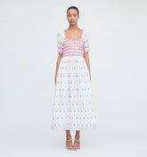 CouturebudThe Madeline Nap Dress - White Trailing Fern