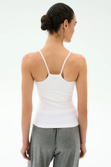 Loren Seamless Waist Length Tank - White