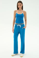 Raven Fleece Full Length Sweatpant - Stone Blue