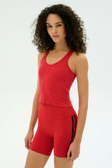 Ashby Rib Crop - Pirate Red