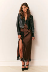 Nyssara Distressed Leather Jacket