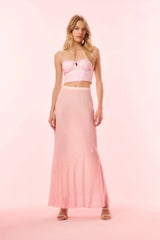 Tesleigh Chiffon Polkadot Maxi Skirt