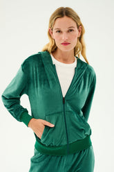 Rhys Velour Zip Up Hoodie