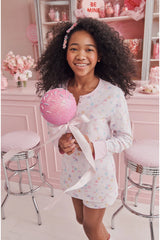 Couturebud x Roller Rabbit Candy Heart Stripe Hunter Pajama