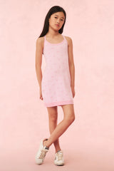 Girls Grisha Cotton Knit Heart Dress