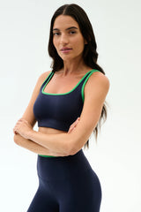 Cait Rigor Bra - Indigo/Grass