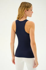 Kiki Rib Tank Full Length - Indigo