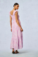 Chessie Heirloom Print Cotton Maxi Dress