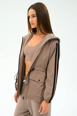 Reggie Water Repellent Jacket - Latte/Black