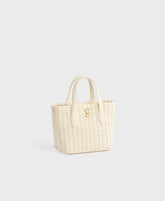 Mini Hexa Tote - White(Woven)