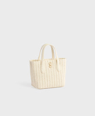 Mini Hexa Tote - White(Woven)