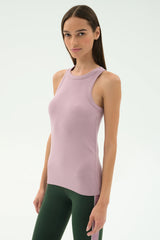 Kiki Rib Tank Full Length - Blush
