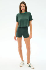 Djuna Crop Ringer - Military/Spearmint