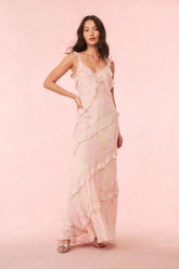 Radiance Floral Ruffle Maxi Dress