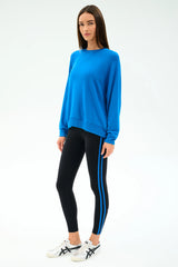 Andie Oversize Fleece Sweatshirt - Classic Blue