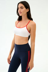 Loren Seamless Bra - White/Lotus Red
