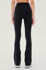 Raquel High Waist Flared Legging - Black