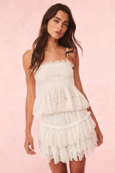 Shailo Eyelet Lace Mini Skirt