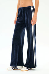 Heritage Velour Pant - Indigo/White