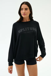 Andie Oversized Fleece Varsity Graphic Sweatshirt