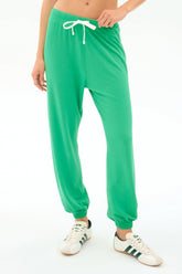Andie Oversized Fleece Sweatpant - Spearmint