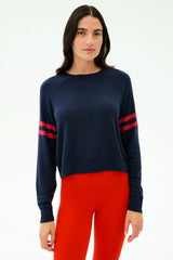 Brooks Stripe Fleece Sweatshirt