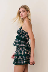 Sormina Tartan Cotton Top - MISTLETOE KISS