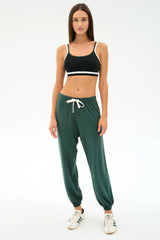 Andie Oversized Fleece Sweatpant - Military