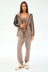 Reggie Water Repellent Jacket - Latte/Black