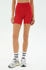 Ella High Waist Airweight Short - Pirate Red/Indigo