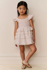 Little Girls Linoette Floral Cotton Dress