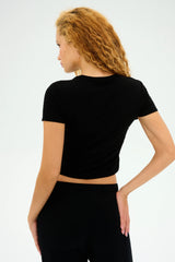 Jennie Jersey Tee - Black