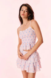 Marzenia Smocked Sleeveless Top