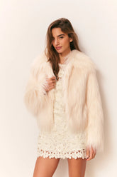Fallon Faux Fur Jacket - IVORY