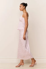 Lirena Silk-Blend Bow Jacquard Top