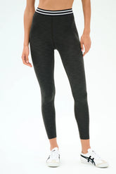 Bailey Active Rib High Waist 7/8 - Heather Graphite