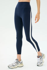 Miles High Waist Rigor 7/8 - Indigo/White