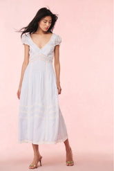 Suvi Cotton Midi Dress - BABY BLUEBELL