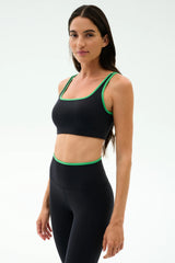 Cait Rigor Bra - Black/Grass
