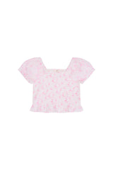 Girls Fabielle Bow Print Top