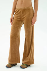 Joy Velour Pant - Honey