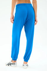 Andie Oversized Fleece Sweatpant - Classic Blue